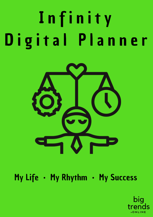 INFINITY DIGITAL PLANNER - Organização sem Limites, Sustentável e Inteligente! - versão em Inglês - Big Trends